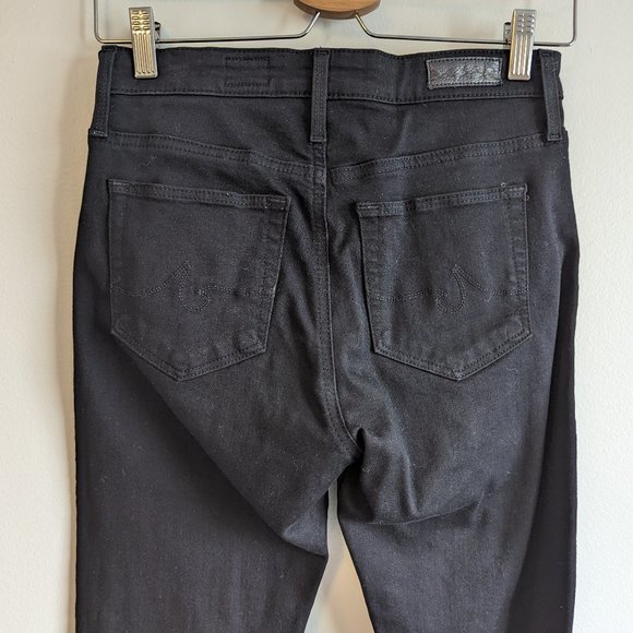 AG Jeans Farrah High-Rise Skinny Jean, solid black, sz 25R - Picture 8 of 9
